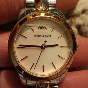 Silver/Rose Gold Michael Kors Watch